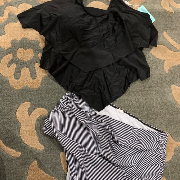 Black Ruffle Tummy Control Tankini - Picture 5 of 5